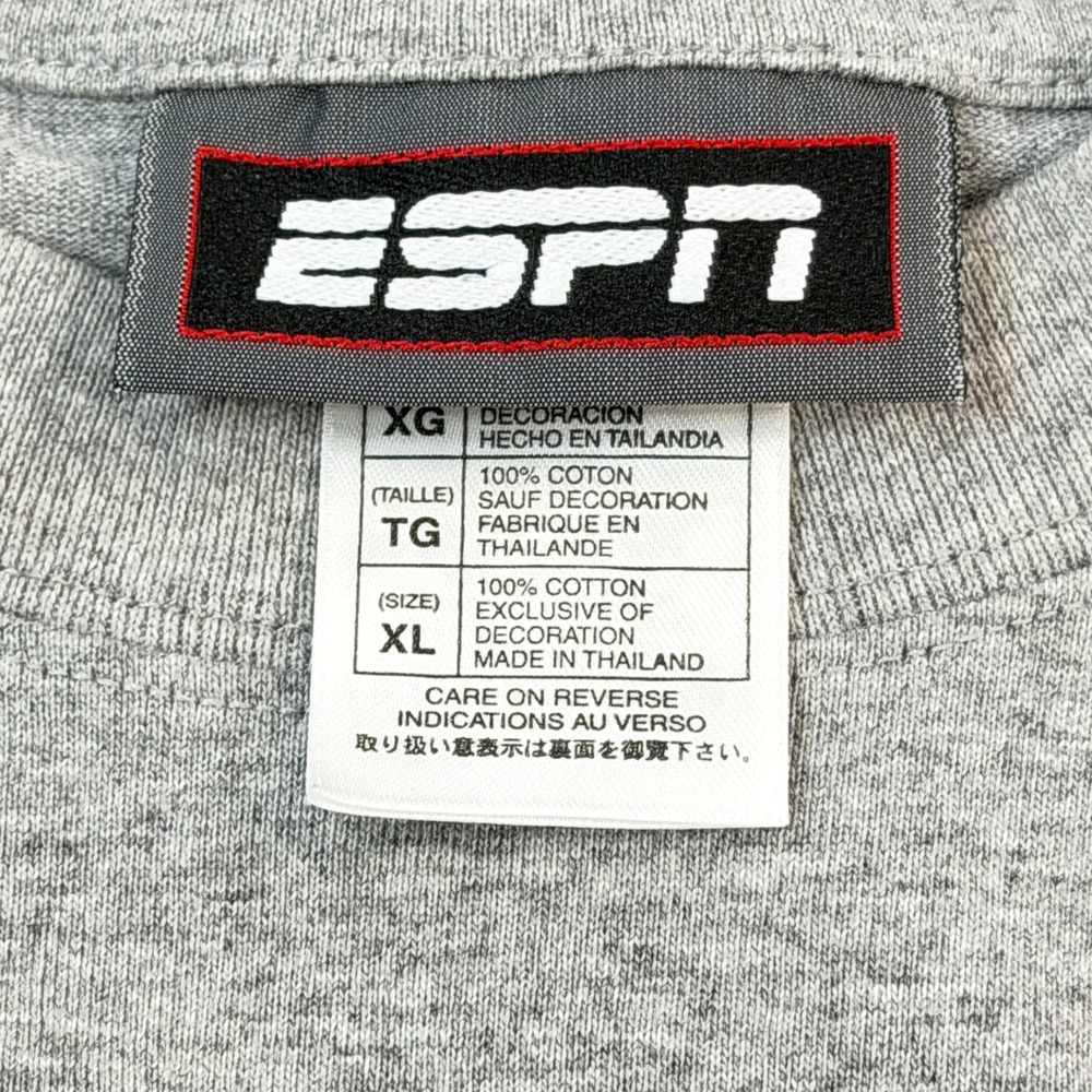 ESPN Football T-Shirt Mens XL Grey Excellent College GameDay 79 Jersey Style - Picture 7 of 10